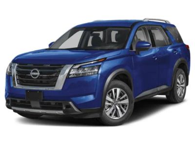 2025 Nissan Pathfinder SL in Super Black — front three-quarter view