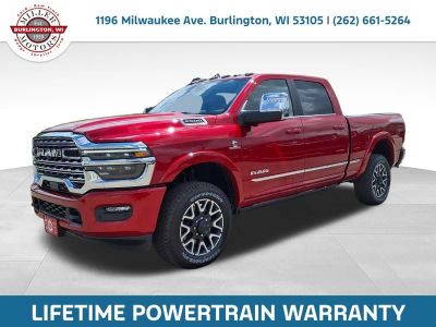 2026 RAM Ram 2500 RAM 2500 LIMITED CREW CAB 4X4 6'4' BOX in Molten Red Pearl-Coat Exterior Paint — front three-quarter view