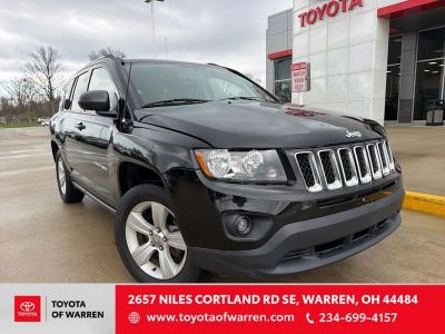 2016 Jeep Compass Sport in Black Clearcoat — front three-quarter view