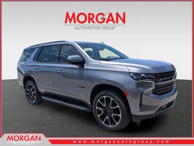 2021 Chevrolet Tahoe RST in Satin Steel Metallic — front three-quarter view