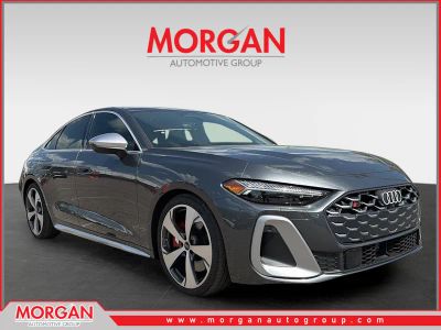 2025 Audi S5 Premium Plus in Daytona Gray Metallic — front three-quarter view