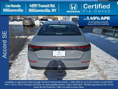 2025 Honda Accord Sedan SE CVT — detail view