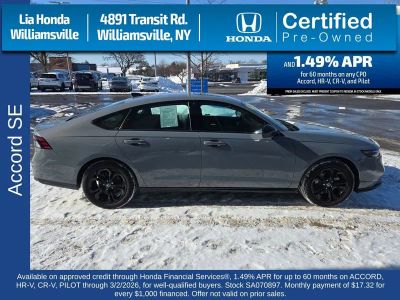 2025 Honda Accord Sedan SE CVT — rear three-quarter view