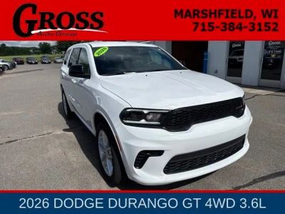 2026 Dodge Durango GT in White Knuckle Clearcoat — front three-quarter view