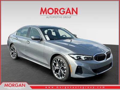 2026 BMW 3 Series 330i in Gray — front three-quarter view