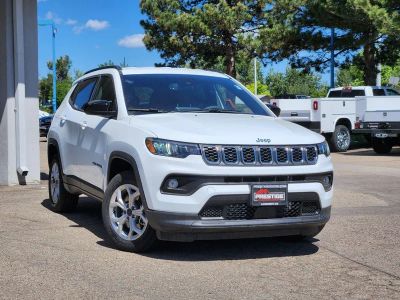 2026 Jeep Compass COMPASS LATITUDE 4X4 in Bright White Clear-Coat Exterior Paint — front three-quarter view