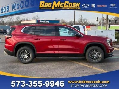 2026 GMC Acadia Elevation in Volcanic Red Tintcoat — front three-quarter view