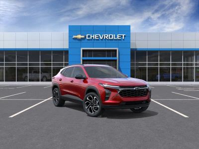 2026 Chevrolet Trax 2RS in Apex Red — front three-quarter view