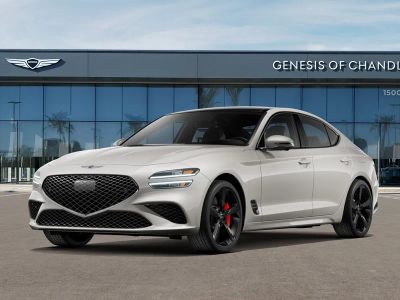 2026 Genesis G70 3.3T SPORT PRESTIGE in Vatna Gray — front three-quarter view