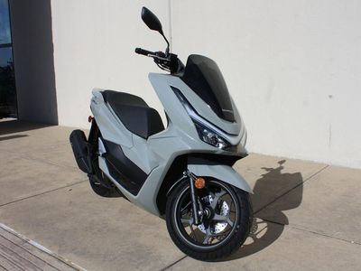 2025 Honda PCX160AS in GRAY — front three-quarter view