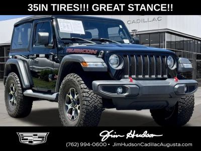 2020 Jeep Wrangler Rubicon in Black Clearcoat — front three-quarter view