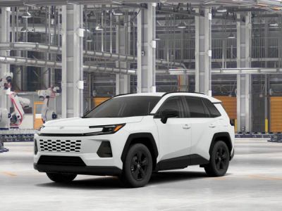 2026 Toyota RAV4 LE in Ice Cap — front three-quarter view