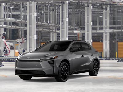2026 Toyota bZ Limited in Heavy Metal 1 — front three-quarter view