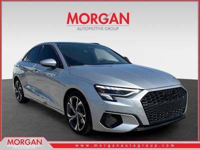2023 Audi A3 Premium in Silver Metallic — front three-quarter view