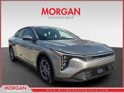 2025 Kia K4 LXS in Steel Gray — front three-quarter view