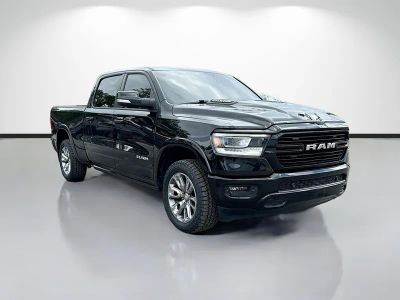 2019 Ram 1500 Laramie in Black — front three-quarter view