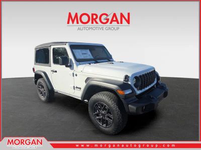 2026 Jeep Wrangler Sport S in White — front three-quarter view