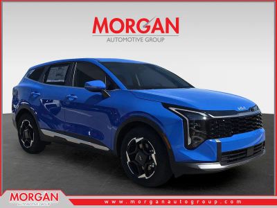 2026 Kia Sportage EX in Nebular Blue — front three-quarter view