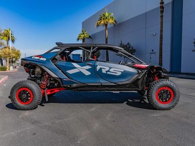 2026 Can-Am Maverick R Max X RS Dusty Navy — rear three-quarter view