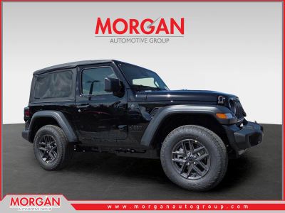 2026 Jeep Wrangler Sport S in Black — front three-quarter view