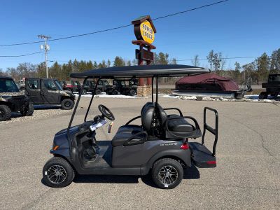 2027 Club Car Onward 4 Passenger Standard Gas NA in Midnight Silver — front three-quarter view