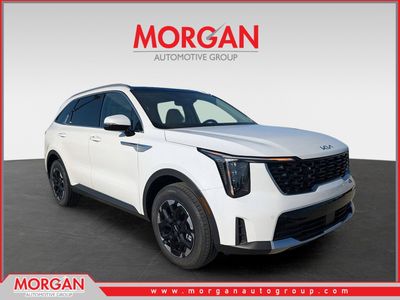 2026 Kia Sorento S in Glacial White Pearl — front three-quarter view