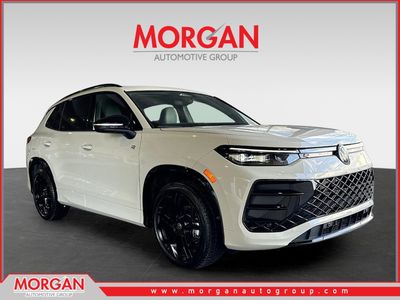 2026 Volkswagen Tiguan SE R-Line Black in Sandstone — front three-quarter view