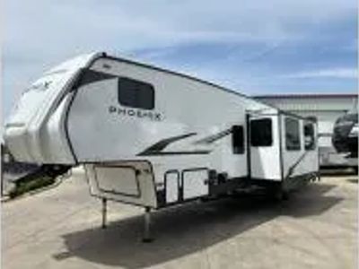 2025 Shasta RVs 368TBH — front three-quarter view