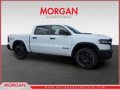 2026 Ram 1500 Rebel in White — front three-quarter view