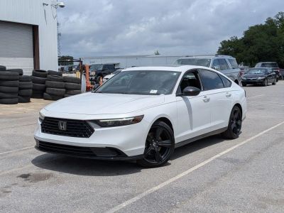 2023 Honda Accord Hybrid Sport-L in White — front three-quarter view