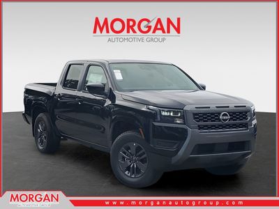 2026 Nissan Frontier SV in Black — front three-quarter view