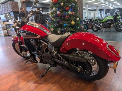 2025 Indian Motorcycle Scout Classic Limited +Tech Sunset Red Metallic — interior view