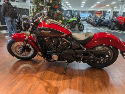 2025 Indian Motorcycle Scout Classic Limited +Tech Sunset Red Metallic — photo 8 view