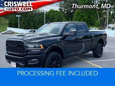 2024 RAM 2500 Limited Crew Cab 4x4 6'4' Box in Diamond Black Crystal Pearlcoat — front three-quarter view