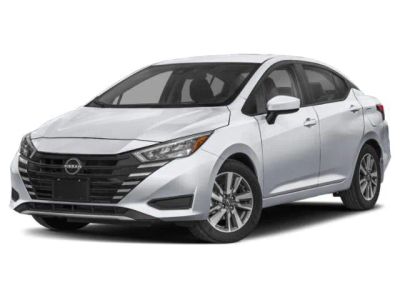 2025 Nissan Versa SV in Gun Metallic — front three-quarter view