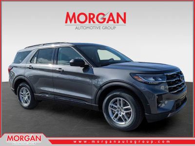 2026 Ford Explorer Active in Gray — front three-quarter view
