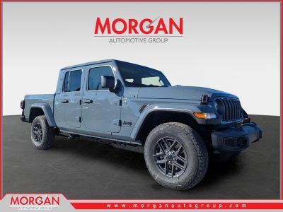 2026 Jeep Gladiator Sport S in Gray — front three-quarter view
