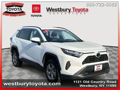 2025 Toyota RAV4 XLE in Ice Cap — front three-quarter view