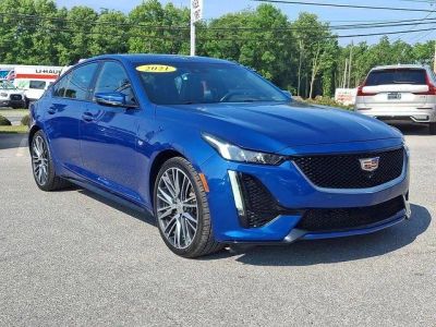 2021 Cadillac CT5 4dr Sdn Sport in Wave Metallic — front three-quarter view
