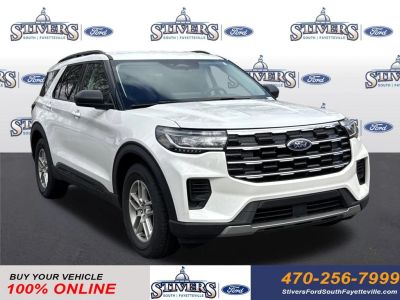 2026 Ford Explorer Active in White — front three-quarter view