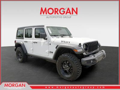 2026 Jeep Wrangler Willys in White/off-white — front three-quarter view
