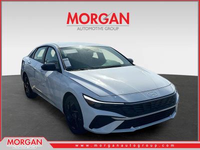 2026 Hyundai ELANTRA SEL Sport in Serenity White Pearl — front three-quarter view