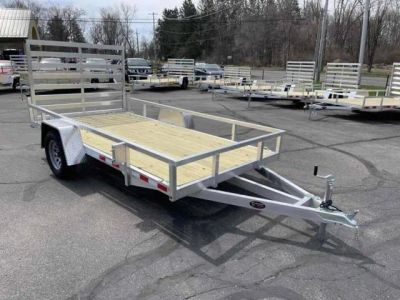 2027 Mid Michigan Trailers 6x12 SA, Utility HD Frame, LED Lights, 15" Wheels — front three-quarter view