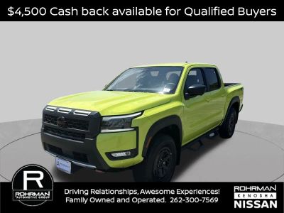 2026 Nissan Frontier PRO-4X Convenience Package in Citrus Strike — front three-quarter view
