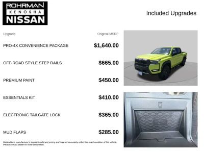 2026 Nissan Frontier — interior view