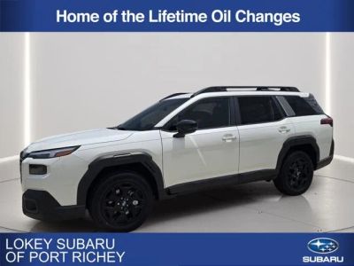 2026 Subaru Outback Limited in Crystal White Pearl — front three-quarter view