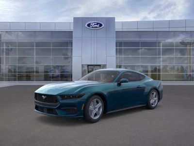 2026 Ford Mustang in B2 Blue — front three-quarter view