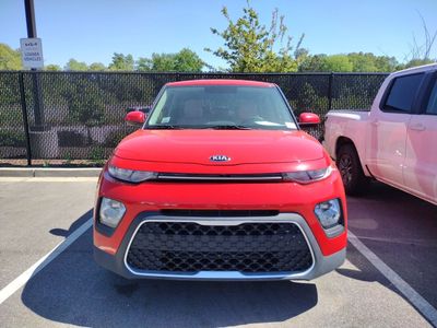 2021 Kia Soul LX in Red — front three-quarter view