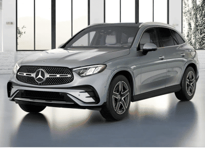 2026 Mercedes-Benz GLC 300 in Cirrus Silver Metallic — front three-quarter view