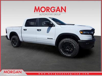 2026 Ram 1500 Rebel in White — front three-quarter view